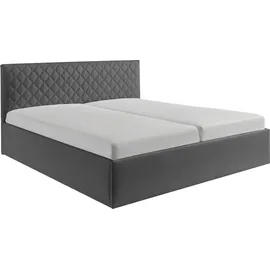 Westfalia Schlafkomfort Polsterbett "Danzig", grau (anthrazit), L:210cm, Bezug: Kunstleder 100% Polyurethan, Polsterung: Polsterwatte, Material Gestell: gepolsterter Holzwerkstoff, WESTFALIA SCHLAFKOMFORT, Betten, Polsterbett, wählweise mit Bettkasten, Härtegrade H2,H3 & H4