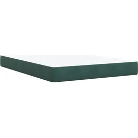 vidaXL Boxspringbett 140 x 200 cm Dunkelgrün