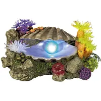 Nobby Aquariendeko Muschel mit Pflanzen und LED 1 Stück