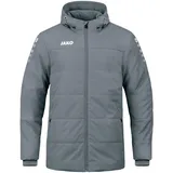 Jako Team Coachjacke mit Kapuze Kinder steingrau 128
