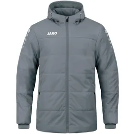 Jako Team Coachjacke mit Kapuze Kinder steingrau 128