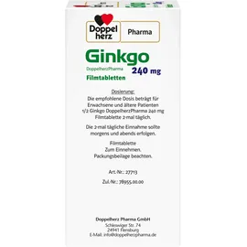 Doppelherz Pharma Ginkgo 240 mg Filmtabletten 120 St.