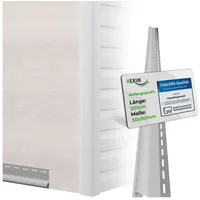 HEXIM Siding Fassadenpaneele außen Fassadenverkleidung wetterfest Kunststoffpanelee PVC-U Verkleidung Außenwand Hausverkleidung UV-beständig - (Anfangsprofil weiß)