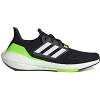adidas Männer Ultraboost 22 Laufschuhe - core black/white/solar green GX6640 - 10.5