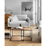 Andas Couchtisch "Rubka", beige (natur, schwarz, natur), Tische, Eckige Couchtische Holz-Couchtische Couchtisch, aus Massivholz