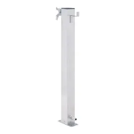 vidaXL Wassersäule 100 cm Edelstahl silber