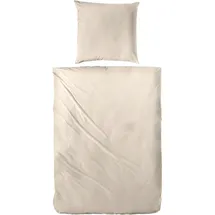 Primera Halbleinen Uni Beige 155 x 220 cm + 80 x 80 cm