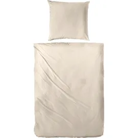 Primera Halbleinen Uni Beige 155 x 220 cm + 80 x 80 cm
