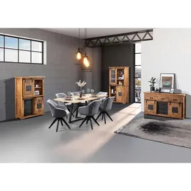 Landscape Vitrine BARNEY 100 x 190 x 45 cm Schwarz