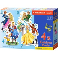 Castorland Princesses in Love,Puzzle 4+5+6+7 Teile (22 Teile)
