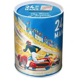 Nostalgic-Art Spardose, 1 l, 24h Le Mans – Racing Poster Blue – Geschenk-Idee für Motor-Fans, Original Lizenzprodukt (OLP), Sparschwein aus Metall, Vintage Blech-Sparbüchse