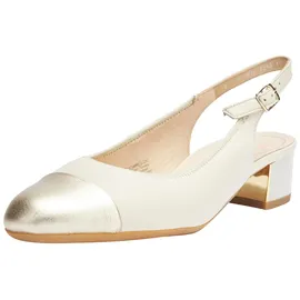 ARA Damen Nizza Pumps, Platin,MARMOR, 38.5 EU Weit