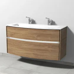 Sanipa Waschtischunterschrank „Twiga“ 1215 × 605 × 459 mm in Eiche Kansas, mit Beleuchtung