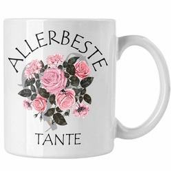 Trendation Tasse Trendation – Beste Tante Tasse Geschenk Kaffeetasse für Beste Tante der Welt Geschenkidee Geburtstag weiß