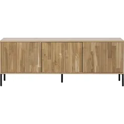 Sideboard WOOOD "New Gravure, TV-Kommode, Breite 100 cm oder 150 cm", beige (natur), B:150cm H:56cm T:44cm, Holzwerkstoff, Sideboards, Kommode Höhe 56 cm, mit grafischen Relieftüren, viel Stauraum