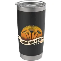 Garten Jahrgang 1950 Geburtstag Gärtnergeräte Gärtner Doppelwandiger Edelstahl-Thermobecher