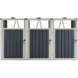 pro.tec Mülltonnenbox Tarbek 121 x 219 x 82 cm anthrazit