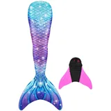 shepretty meerjungfrauenflosse mädchen Neuer Mermaid Tail Badeanzug für Erwachsene und Kinder, G5fen, S - 160