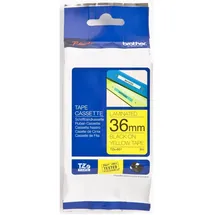 Brother Schriftband TZE661 36mm schwarz/gelb Packung mit 5 Stück