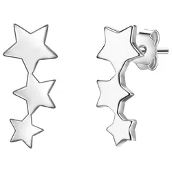 Glanzstücke München Ohrstecker Sterne Sterling Silber in Silber Ohrringe   Damen 