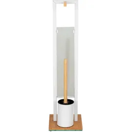 Wenko WC-Garnitur Rivalta Weiß/Braun (26214100)