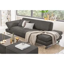 W.Schillig Couch Leder 2-Sitzer Grau