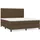 vidaXL Boxspringbett mit Matratze Dunkelbraun 180x200 cm Stoff