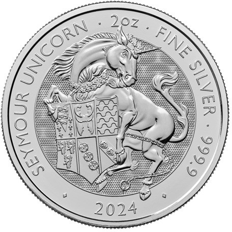 2 Unzen Silber The Royal Tudor Beasts - Seymour Unicorn 2024