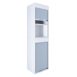 VCM my office Aktos XL Rollladenschrank weiß 2 Fachböden 50,0 x 40,0 x 186,0 cm