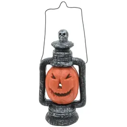 Halloween Kürbislaterne mit orangenem Blinkeffekt - 35x18x13cm