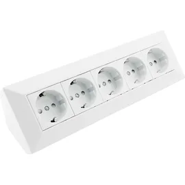ChiliTec Schuko-Steckdose 5-fach Weiß