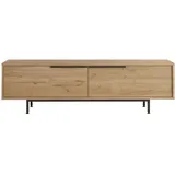 [en.casa] Urejovle TV-Lowboard 160 x 36 x 45 cm Braun/Metall, Spanplatte