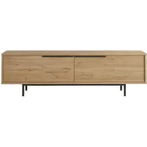 [en.casa] Urejovle TV-Lowboard 160 x 36 x 45 cm Braun/Metall, Spanplatte