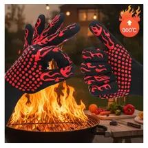Golden Grillhandschuhe rot