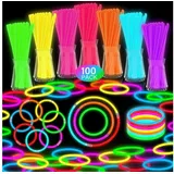 LuxusKollektion Knicklicht DELEE 100er Knicklichter Party Set Glow Neon für Kinder & Erwachsene bunt