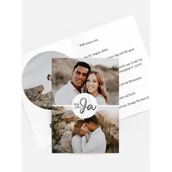 Hochzeitseinladungen selbst gestalten mit Spruch und Fotos im Onlinedesigner bei Meine-Kartenmanufaktur.de