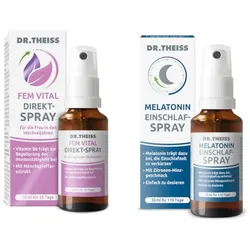 Besser schlafen in den Wechseljahren Set - Melatonin + Fem Vital Spray 1 Sparset