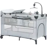fillikid Baby-Reisebett »Capri«, mit 2 Rollen; Inkl. Transporttasche, grau