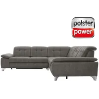 polsterpower Ecksofa - Belle grey - Basismodell - rechts Sofa Wohnlandschaft