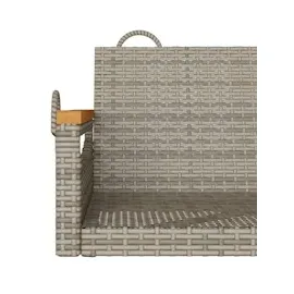 vidaXL Hängesessel Grau 63x62x40 cm Poly Rattan