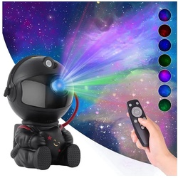 Sunicol LED-Sternenhimmel Astronaut,Galaxie Projektor Stern Nachtlicht, für Kinderzimmer, Rot, Blau, Grün, Grünes Punktlicht schwarz Astronaut mit Stern