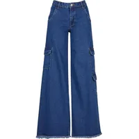 URBAN CLASSICS Cargo Jeans Mid Indigo Washed 32