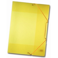 folia Gummizugmappe A3, transparent, gelb