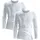 CLIPPER Unterhemd 2 Stk. schlichtes Basic, Unterziehshirt - in Doppelripp, Langarmshirt Clipper weiß