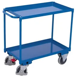 Tischwagen 400kg mit 2 Ladeflächen/Wannen, öldicht 845 x 495mm