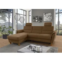 Home Affaire Ecksofa »Palmera L-Form«, Federkern, wahlweise mit Bettfunktion und mit/ohne Bettkasten, braun