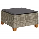 vidaXL Gartenhocker mit Kissen 63,5 x 56 x 32 cm grau 1 St.