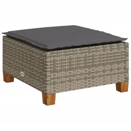 vidaXL Gartenhocker mit Kissen 63,5 x 56 x 32 cm grau 1 St.