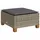 vidaXL Gartenhocker mit Kissen 63,5 x 56 x 32 cm grau 1 St.