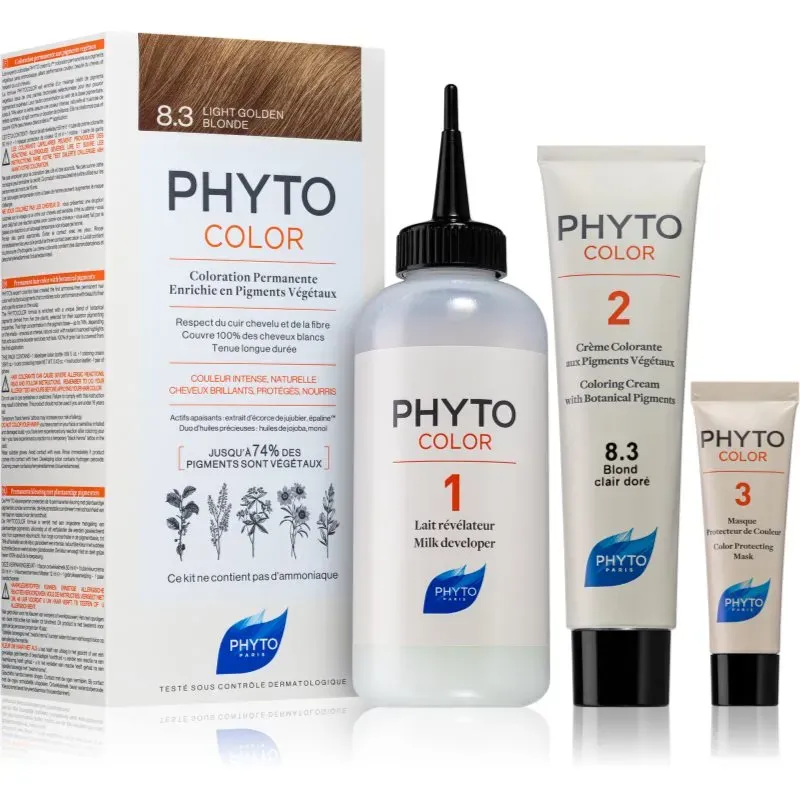 Phyto Color Haarfarbe ohne Ammoniak Farbton 8.3 Light Golden Blond